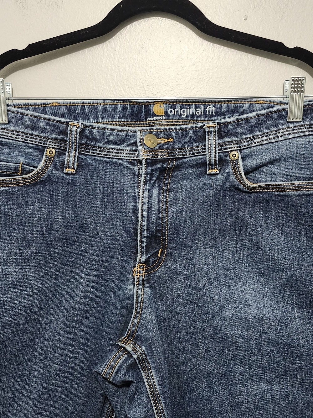 Carhartt Women’s Denim Bermuda Shorts - Medium Blue Size 12 - Picture 2 of 8